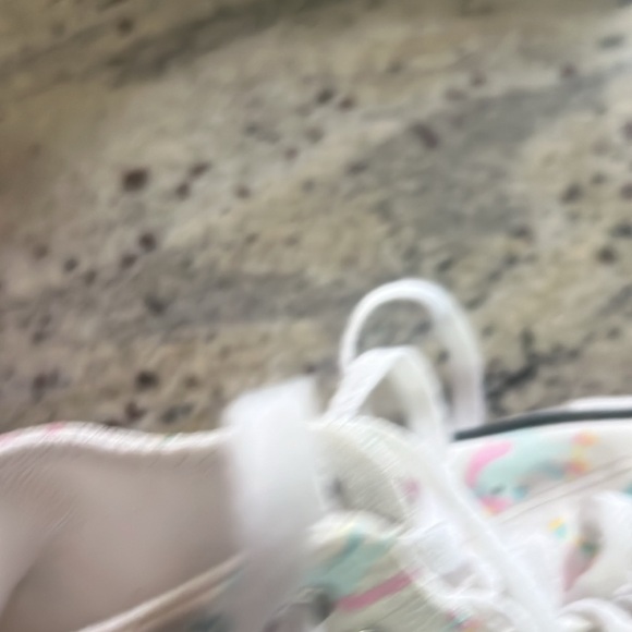 Girls Converse Allstar, Size 2- white shoes with unicorns. Great condition - Picture 5 of 10